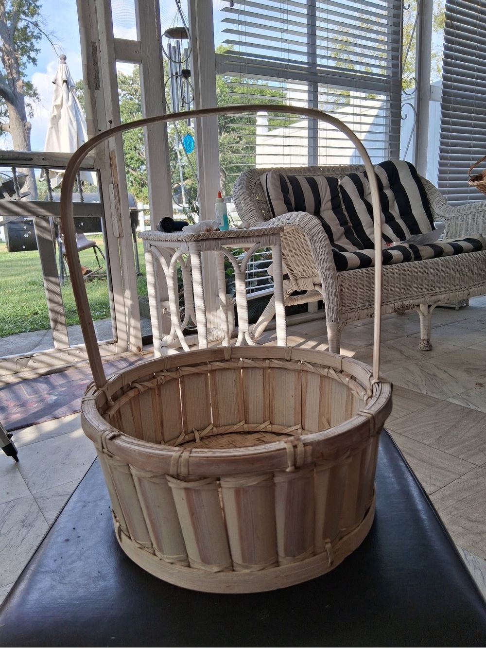 Natural Woven Handle Basket - Home Accents